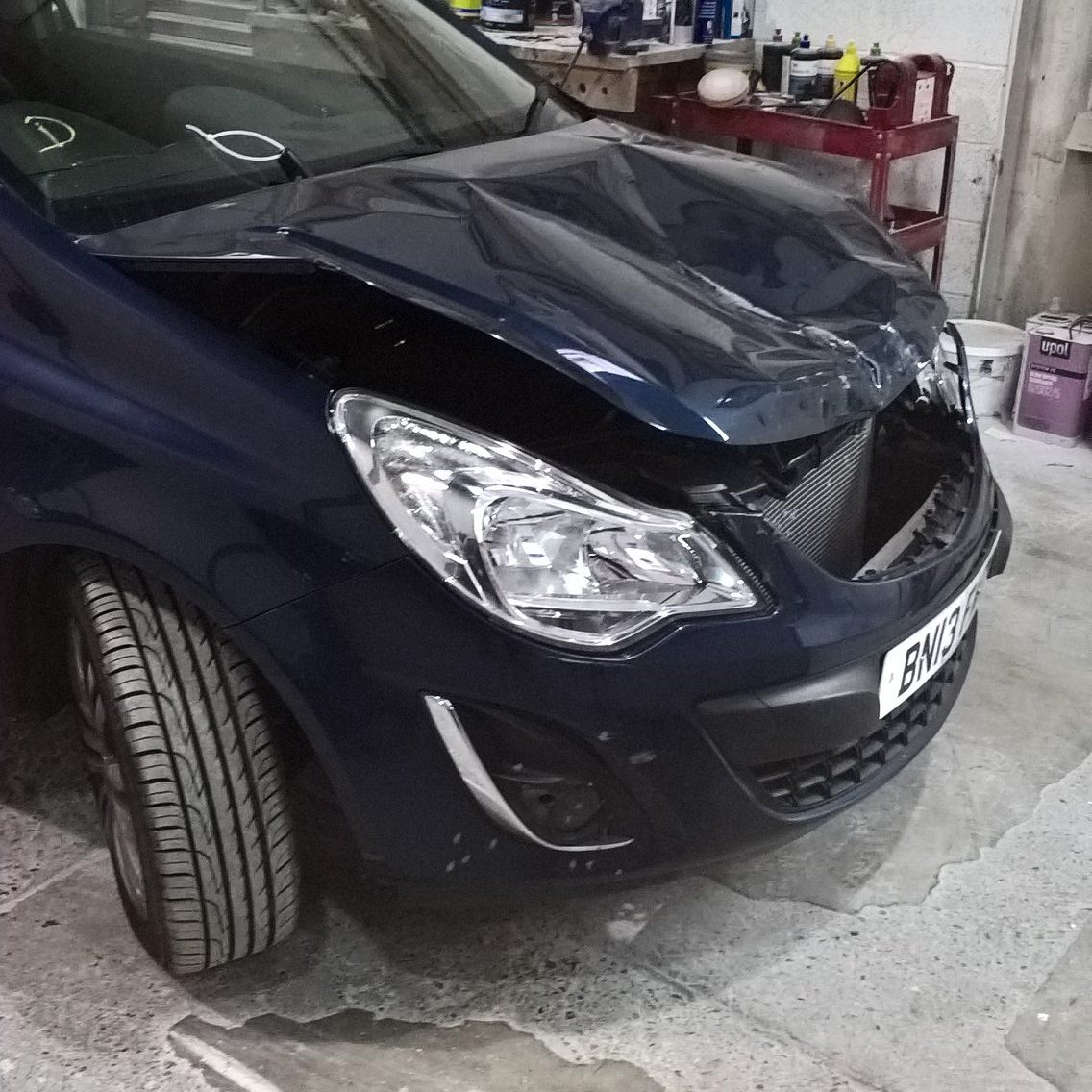 Corsa Vehicle Accident on front bumper